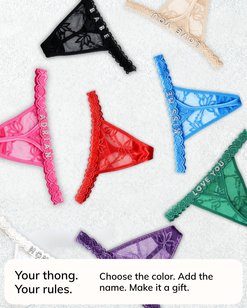 Custom Name Thong