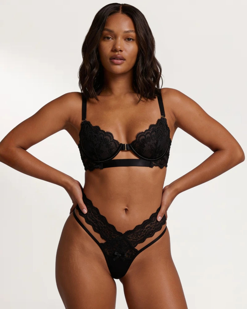 Seductive Cut Out Name Thong