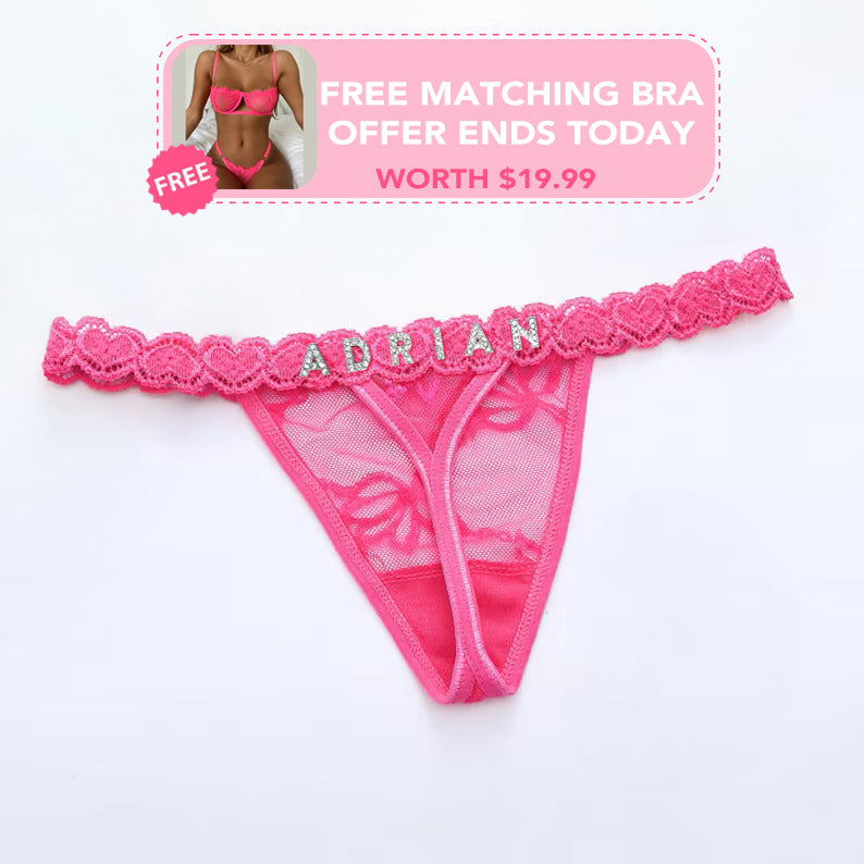 Seductive Name Thong + FREE Matching Bra